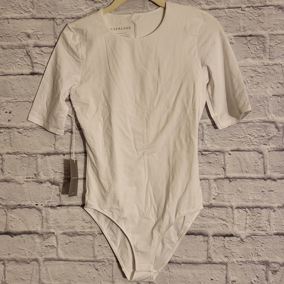 🥈Everlane White Shortsleeve Crewneck Bikini Bodysuit - Picture 7 of 8
